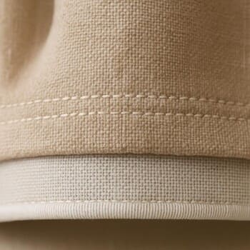 Perde etek dikişi ve ağırlık bandı detayı