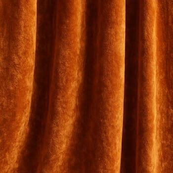 Altın ve kiremit tonlarında kadife perde kumaşı