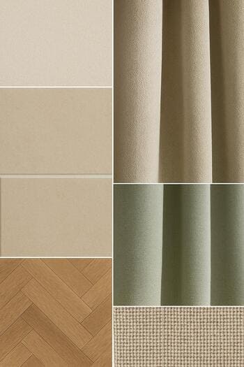 Zemin ve duvar renk numunelerinin masada yan yana duruşu